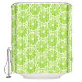 Green lemon in summer DURABLE SHOWER CURTAIN - LeobonZone