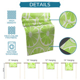 Green lemon in summer Table Runner Place Mats - LeobonZone