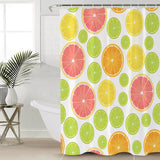 Summer style of grape fruit DURABLE SHOWER CURTAIN - LeobonZone