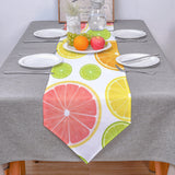 Summer style of grape fruit Sharp Angle Table Runner Place Mats - LeobonZone