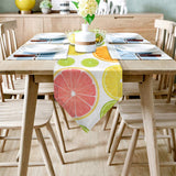 Summer style of grape fruit Sharp Angle Table Runner Place Mats - LeobonZone