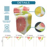 Summer style of grape fruit Sharp Angle Table Runner Place Mats - LeobonZone