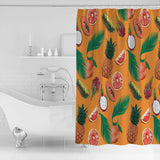 Orange Tropical fruits in summer DURABLE SHOWER CURTAIN - LeobonZone