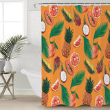 Orange Tropical fruits in summer DURABLE SHOWER CURTAIN - LeobonZone