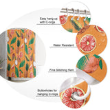 Orange Tropical fruits in summer DURABLE SHOWER CURTAIN - LeobonZone