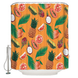 Orange Tropical fruits shower curtains tropical