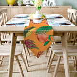 Orange Tropical fruits in summer Sharp Angle Table Runner Place Mats - LeobonZone