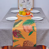 Orange Tropical fruits in summer Table Runner Place Mats - LeobonZone