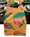 Orange Tropical fruits in summer Table Runner Place Mats