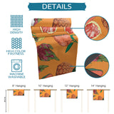 Orange Tropical fruits in summer Table Runner Place Mats - LeobonZone