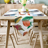 White multi Summer fruits Sharp Angle Table Runner Place Mats - LeobonZone