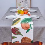 White multi Summer fruits Table Runner Place Mats - LeobonZone