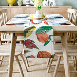 White multi Summer fruits Table Runner Place Mats - LeobonZone