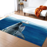 Ocean shark Right Angle Felt Rugs - LeobonZone