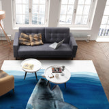 Ocean shark Right Angle Felt Rugs - LeobonZone