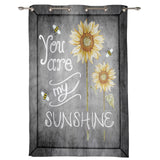 Marble Texture Sunflower Combination window curtains - LeobonZone