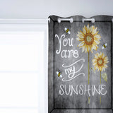 Marble Texture Sunflower Combination window curtains - LeobonZone