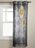 Marble Texture Sunflower Combination window curtains - LeobonZone