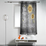 Marble Texture Sunflower Combination window curtains - LeobonZone