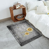 Marble Texture Sunflower Combination Leather Doormat - LeobonZone
