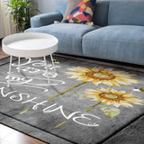 Marble Texture Sunflower Combination Sponge Rillet Rubber Rugs - LeobonZone