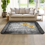 Marble Texture Sunflower Combination Sponge Rillet Rubber Rugs - LeobonZone