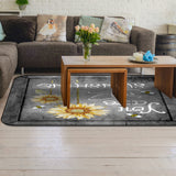 Marble Texture Sunflower Combination Sponge Rillet Rubber Rugs - LeobonZone