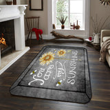 Marble Texture Sunflower Combination Sponge Rillet Rubber Rugs - LeobonZone
