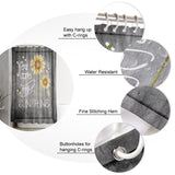 Marble Texture Sunflower Combination Waterproof Durable Shower Curtain - LeobonZone