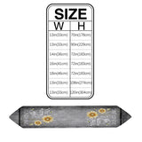Marble Texture Sunflower Combination Table Runner Place Mats Sharp Angle - LeobonZone