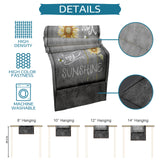Marble Texture Sunflower Combination Table Runner Place Mats - LeobonZone
