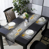 Marble Texture Sunflower Combination Table Flag And Table Mat Suit Sharp angle - LeobonZone