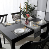 Marble Texture Sunflower Combination Table Flag And Table Mat Suit - LeobonZone