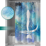 White Summer sea Mermaid DURABLE SHOWER CURTAIN - LeobonZone