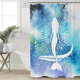 White Summer sea Mermaid DURABLE SHOWER CURTAIN - LeobonZone