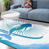 Summer sea Mermaid Sponge Rillet Rubber Rugs - LeobonZone