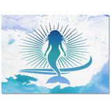 Summer sea Mermaid Right Angle Felt Rugs - LeobonZone