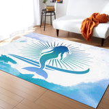 Summer sea Mermaid Right Angle Felt Rugs - LeobonZone