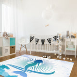 Summer sea Mermaid Right Angle Felt Rugs - LeobonZone