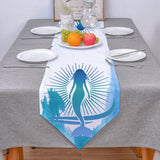 Summer sea Mermaid Sharp Angle Table Runner Place Mats - LeobonZone