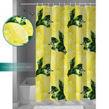 Lemon fruit in summer yellow DURABLE SHOWER CURTAIN - LeobonZone