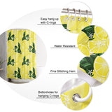 Lemon fruit in summer yellow DURABLE SHOWER CURTAIN - LeobonZone