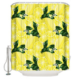 Lemon fruit in summer yellow DURABLE SHOWER CURTAIN - LeobonZone