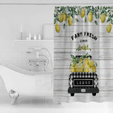 Country style summer lemon DURABLE SHOWER CURTAIN - LeobonZone