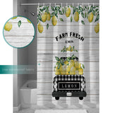 Country style summer lemon DURABLE SHOWER CURTAIN - LeobonZone