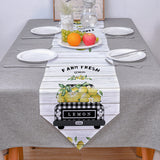 Country style summer lemon Sharp Angle Table Runner Place Mats - LeobonZone