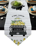 Country style summer lemon Sharp Angle Table Runner Place Mats