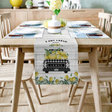 Country style summer lemon Table Runner Place Mats - LeobonZone