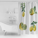 Summer fruit lemon multi DURABLE SHOWER CURTAIN - LeobonZone