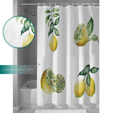 Summer fruit lemon multi DURABLE SHOWER CURTAIN - LeobonZone